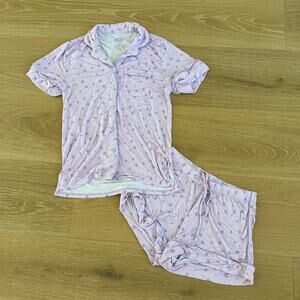 Crickle Daisy Shorts Pajama Set Oopsie Daisy Size XS Purple